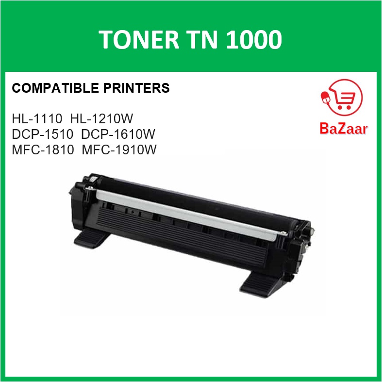 ✇₪™Compatible Brother TN1000 TN-1000 HIGH YIELD Laser Toner Cartridge Printer DCP1510 DCP1610W MFC18
