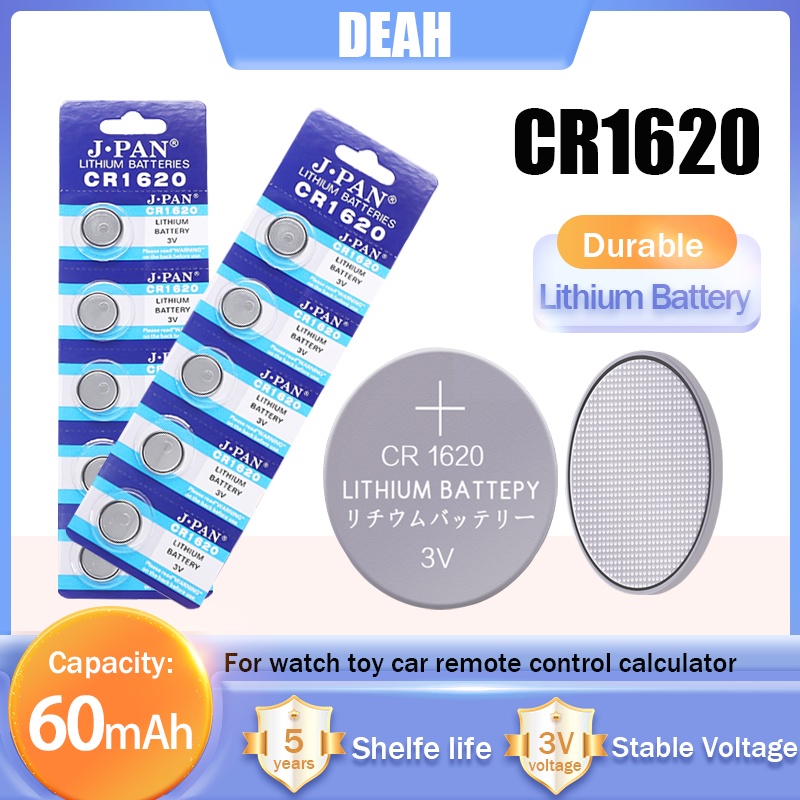 5-20pcs CR1620 CR 1620 3V Lithium Battery For Car Remote Control Calculator Watch Scales Shavers DL1
