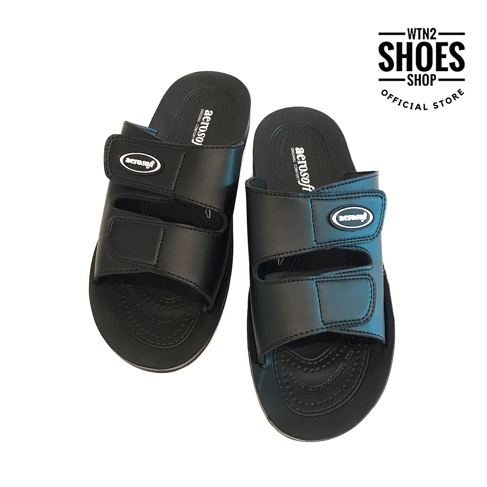 รองเท้าแตะชาย Aerosoft MA4141 สีดำ