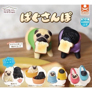 🅟🅕 กาชาปองน้องหมาปั๊กหลากหลายอิริยาบถ Animal Attractions Pug Sanpo gashapon