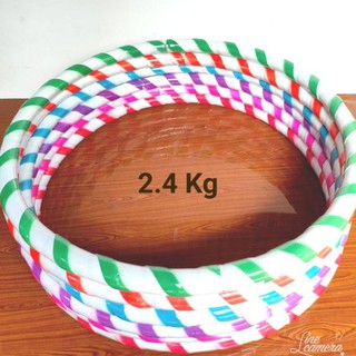 ฮูล่าฮูป 2.4  kg มีน้ำข้างใน ลายริ้ว สีสันสดใส สำหรับผู้ใหญ่  (สุ่มคละสี)