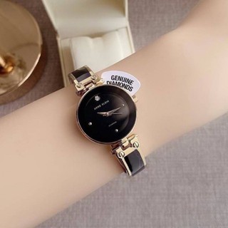 นาฬิกา Anne Klein Womens  AK/1980BKGB Diamond-Accented Dial Black and Gold  สีทอง / ดำ 28 มิล