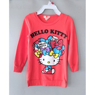 girls  เสื้อแขนยาว ตัวยาว hello kitty