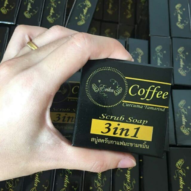 สบู่สครับกาแฟ มะขาม ขมิ้น by erika