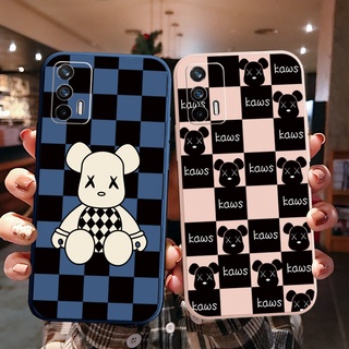 เคสโทรศัพท์ ซิลิโคนนิ่ม ขอบตรง ลายหมี Kaws น่ารัก สําหรับ OPPO A16 A94 A53 A15 A15S A12 A7 A5S A52 A72 A92 A74 A54