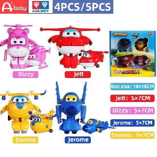 MINI Super Wings 4 ชิ้น / 5 ชิ้น ของเล่นหุ่นยนต์ ชุด ขนาดเล็ก