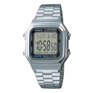 M&amp;F888B นาฬิกาผู้ชาย Casio รุ่น A-178WA-1A สายสแตนเลส สีเงิน ของแท้100% ประกันศูนย์ CASIO 1 ปี