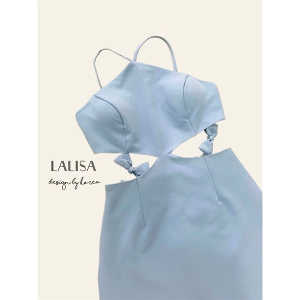 Lalisa มินิเดรสสีฟ้าพาสเทลเซ็กซี่ เปิดหลังเก๋ๆ สายปรับระดับได้ มีโบว์เล็กๆน่ารักสุดๆ ราคา ถูกที่สุด ดีลบีเคเค แกลเลอรีภาพที่ 3