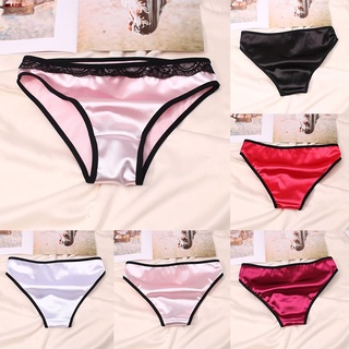 Women Panties G-string Thong Lingerie Silk Satin Underwear Knickers Briefs