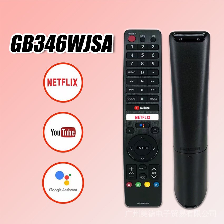 Unversual RM-L1678 SHARP รีโมตคอนโทรลทีวี สําหรับ Android TV Smart TV Netflix YouTube เข้ากันได้กับ GB345WJSA, GB238WJSA