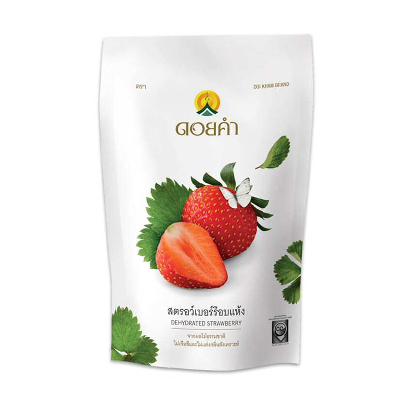 ดอยคำ สตรอเบอร์รี่อบแห้ง 140 กรัม DOIKHAM DEHYDRATED STRAWBERRY 140 G.