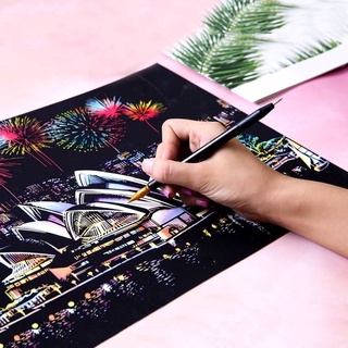 ภาพขูดสี Magic Scratch Art ของเล่น วาดรูป วาดภาพ