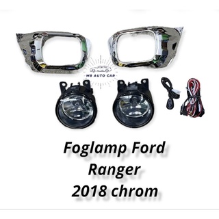 ไฟตัดหมอก ford ranger 2018 2019 2020 2021 ฝาครอบสีชุบ ไฟสปอร์ตไลท์ ฟอร์ด เรนเจอร์ foglamp ford ranger 2018-2022