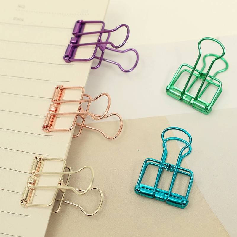 [คลิปโลหะสีสันสดใส Hollow Binder] [Hollow Paper Holder] [เหมาะสําหรับสํานักงาน Tickets & โฟลเดอร์ & รูปภาพ [อุปกรณ์สํานักงาน]