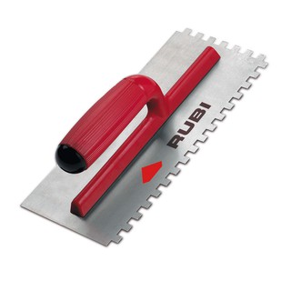 เครื่องมือช่าง งานปูน ฉาบปูน เกรียงหวีด้ามพลาสติก จระเข้-รูบี 3 mm. RUBI NOTCHED TROWEL 3 mm.