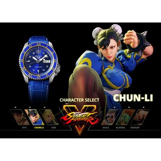 💎นาฬิกาข้อมือ SEIKO 5 SPORT Street Fighter Collection ( CHUN-LI ) รหัส SRPF17K1