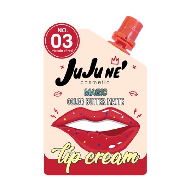 Juju Ne' Magic Color Butter Matte Lip Cream NO.3 จูจู เน่ บัเตอร์ แมท ลิป คริม เบอร์ 03 (Miracle Of 