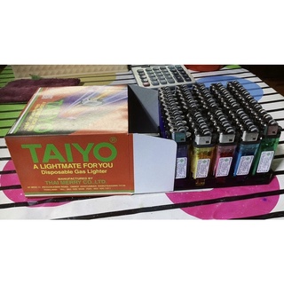 (พร้อมส่ง)ไฟแช็ก ไทโย Taiyo  ของแท้ 100% กล่องสีแดง50อัน