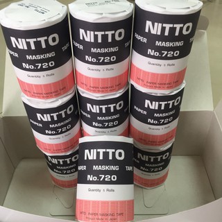 เทปคัตซี เทปลอกเลขตัวถัง ยกกล่อง 10 แถว 50 ม้วนNitto no.720 ของแท้ 100%