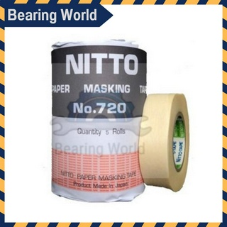 NITTO กระดาษกาว เทปกาว นิตโต้ Nitto NO.720 (18mm x 18m) **1 ม้วน** ของแท้ เทปนิตโต้ เทปม้วนสีขาว ของแท้