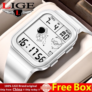 LIGE Watch Sports นาฬิกาผู้ชายดิจิตอล LED Digital Quartz Waterproof Original Watch