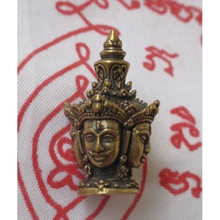 รูปหล่อพระพรหม4หน้า พระพรหม4หน้า พระพรหม รูปหล่อทองเหลือง เครื่องราง ฮินดู Thai amulet