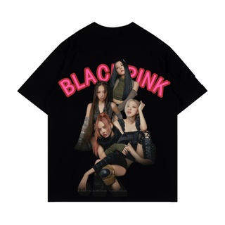 เสื้อยืดผ้าฝ้าย TSHIRTฝ้ายเสื้อยืดจีซู BLACKPINK PINK VENOM เกาหลี แบล๊คพิ้งค์ เสื้อทัวร์  kpop artist COME BACK ซีรี่ย์