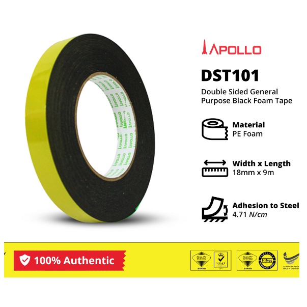 เทปโฟม PE สองหน้า Apollo 18mm x 9m/24mm x 9m - พันธะที่แข็งแกร่ง