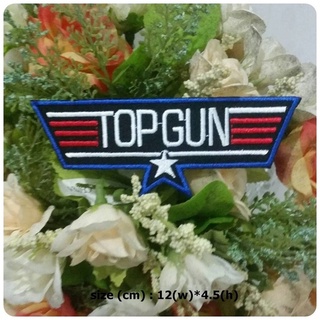 TopGun ตัวรีดติดเสื้อ อาร์มรีด อาร์มปัก ตกแต่งเสื้อผ้า หมวก กระเป๋า แจ๊คเก็ตยีนส์ Badge Embroidered Iron on Patch 2