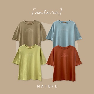 🍎 ลด45.-โค้ดWYQESS🍋nature.bkk - TSN4015 Na meaning oversize เสื้อยืดโอเวอร์ไซส์ เนเจอร์มีนนิ่ง