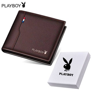 PLAYBOY-small กระเป๋าสตางค์ผู้ชาย กระเป๋าสตางค์เพลย์บอยพร้อมกล่อง (มีกล่อง)