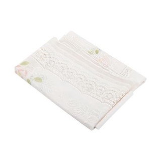 FREE HOME ผ้าปูโต๊ะกว้าง 130 ซม. ROMANCE สีขาว ผ้าปูโต๊ะ ผ้าปูโต๊ะอาหาร