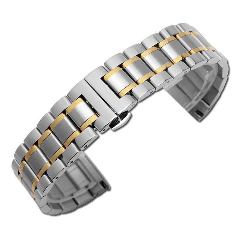 Stainless Steel Watch Strap Wristwatch Band Wrist Strap Replacement Bracelet 14 16 17 18 19 20 22 24mm(Without connector) #8