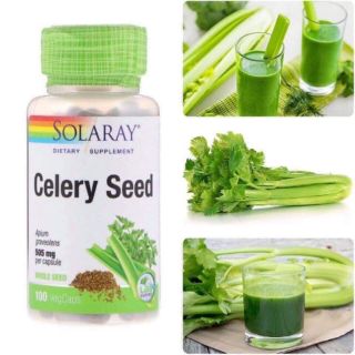 Solaray celery seed 505mg 100 เม็ด ออแกนิก ชนิดเม็ดกินง่ายไม่ต้องคั้นน้ำ ไม่เหม็นเขียว