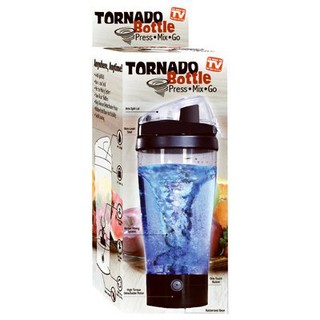 TORNADO BOTTLE BLACK PRESS- MIX-GO กระบอกน้ำเชคอัตโนมัติพกพาผสมเครื่องดื่ม