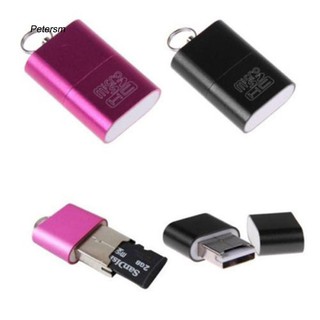 Ptsm_อะแดปเตอร์การ์ดรีดเดอร์ USB 2.0 Micro SD TF T-Flash ความจุ 480Mbps ขนาดเล็ก