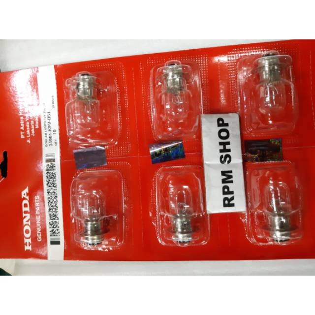 หลอดไฟ Honda Bebek K1 ดั้งเดิม 34901-KFV-B51
