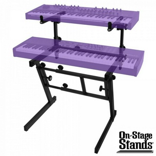 On Stage® KS7365EJ ขาตั้งคีย์บอร์ด 2 ชั้น ปรับความกว้างและความสูงได้ (Folding Z Keyboard Stand w/ 2nd Tier)