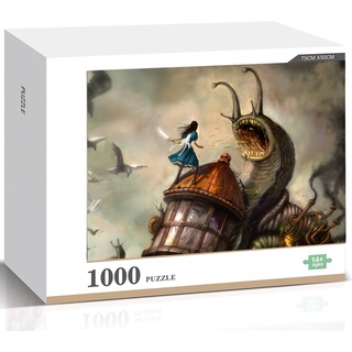 จิ๊กซอว์ไม้ ลาย Alice Madness Returns คุณภาพสูง ของเล่นสําหรับครอบครัว ของขวัญ 1000 ชิ้น