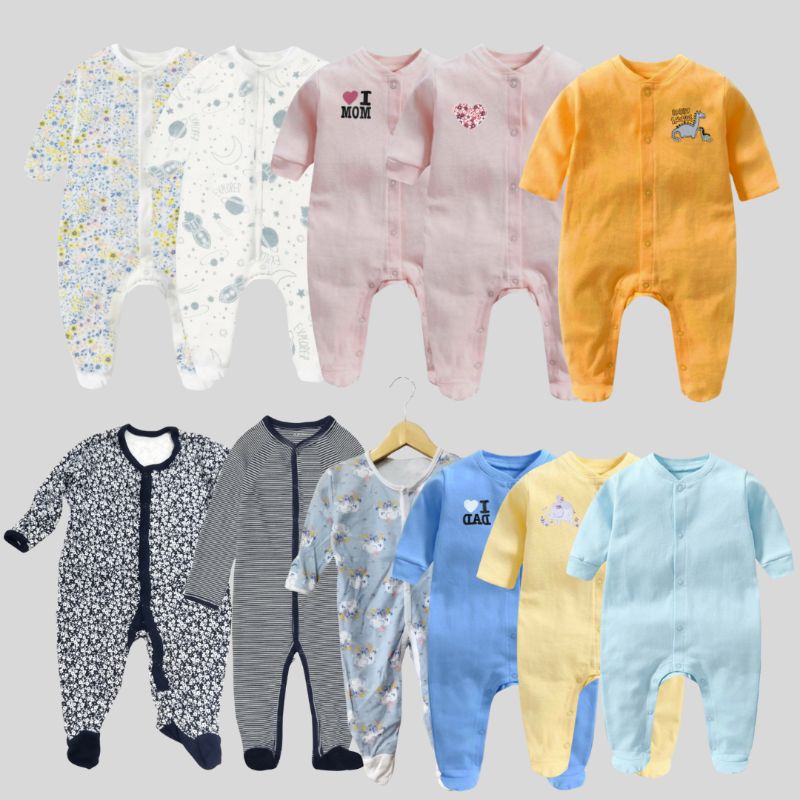 Abh914 junior Sleepsuit Baby Preventue NB 3 6 9 12 18 เดือน/2 3 4 5 ปี