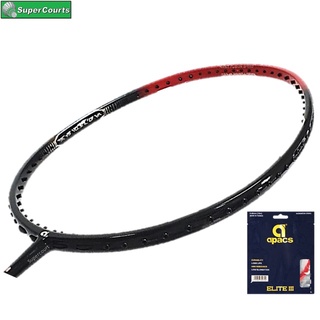 【Siap Pasang Tali 4 knot】Apacs Nano Fusion Speed ไม้แบดมินตัน 722 - สีดํา แดง (1 ชิ้น)