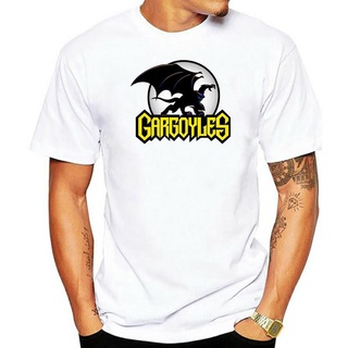 เสื้อยืดผ้าฝ้ายพิมพ์ลายขายดี Gargoyles เสื้อยืดลําลอง แขนสั้น พิมพ์ลายโลโก้การ์ตูน สีเทา พลัสไซซ์ สําหรับผู้ชาย ผู้หญิง