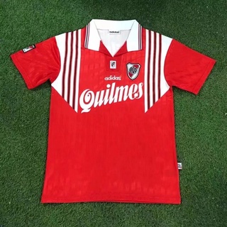 เสื้อกีฬาแขนสั้น ลายทีมชาติฟุตบอล River Plate ชุดเหย้า 95-96 คุณภาพสูง ไซซ์ S-XXL