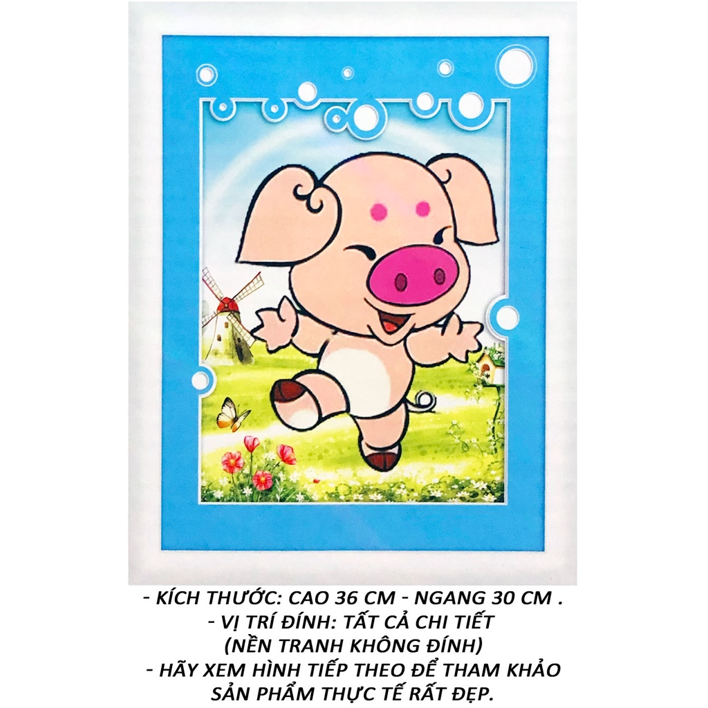 5D Diamond Painting - Lovely Piglet 01 - Minh Hien Painting (DIY DIAMOND)