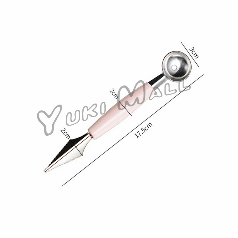 Yuki ที่ตักผลไม้ 2 in 1  แกะสลักผลไม้ fruit spoon - รูปที่ 5