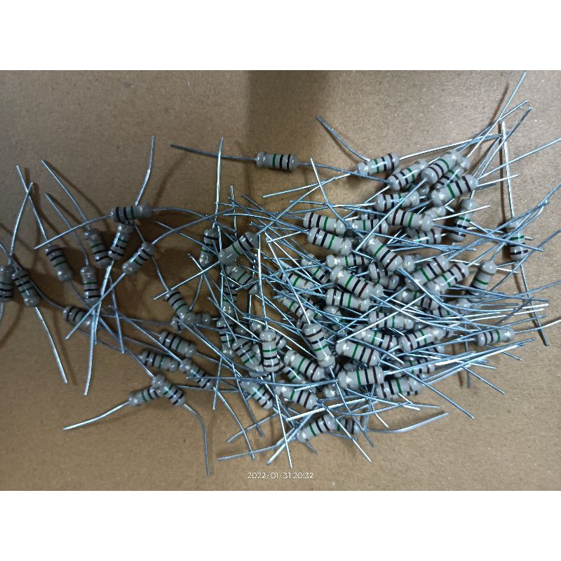 900551 R 5% 1M 1W คาร์บอน 10 ตัว น้ำตาล ดำ เขียว ทอง