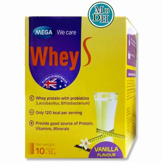 MEGA We care WHEY S VANILLA 10X32 กรัม เวย์ เอส วานิลลา (18130)