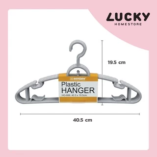 LUCKY HOME ไม้แขวนเสื้อทนแดด 6 ชิ้น (1 แพ็ค/ชุด 4 แพ็ค) ขนาด(กว้าง x สูง): 40.5 x 19.5 cm HG-666