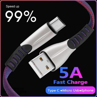 สายชาร์จข้อมูล Micro Usb Type-C 5A 1 เมตร และ 2 เมตร สําหรับ Huawei Mate 30 Pro OPPO Type-C