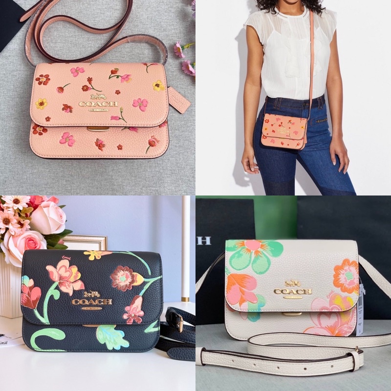 🎀 (สด-ผ่อน) กระเป๋า 7 นิ้ว ลายดอกไม้ C8324 C8692 C8797 Mini Brynn Crossbody With Dreamy Land Floral 